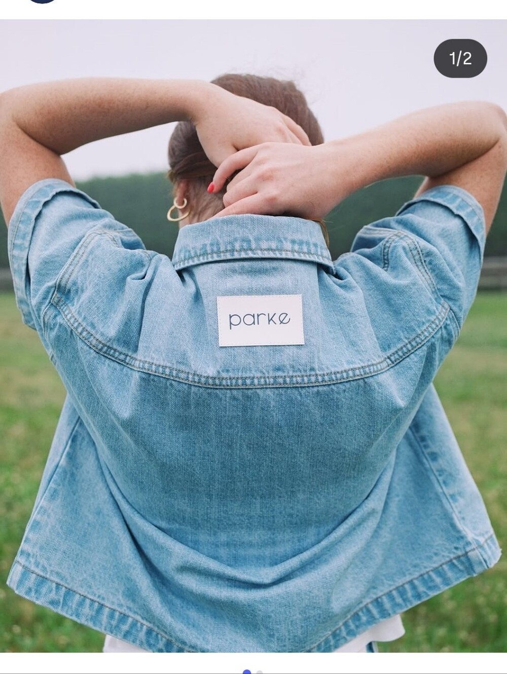 Parke denim shirt/jacket cropped